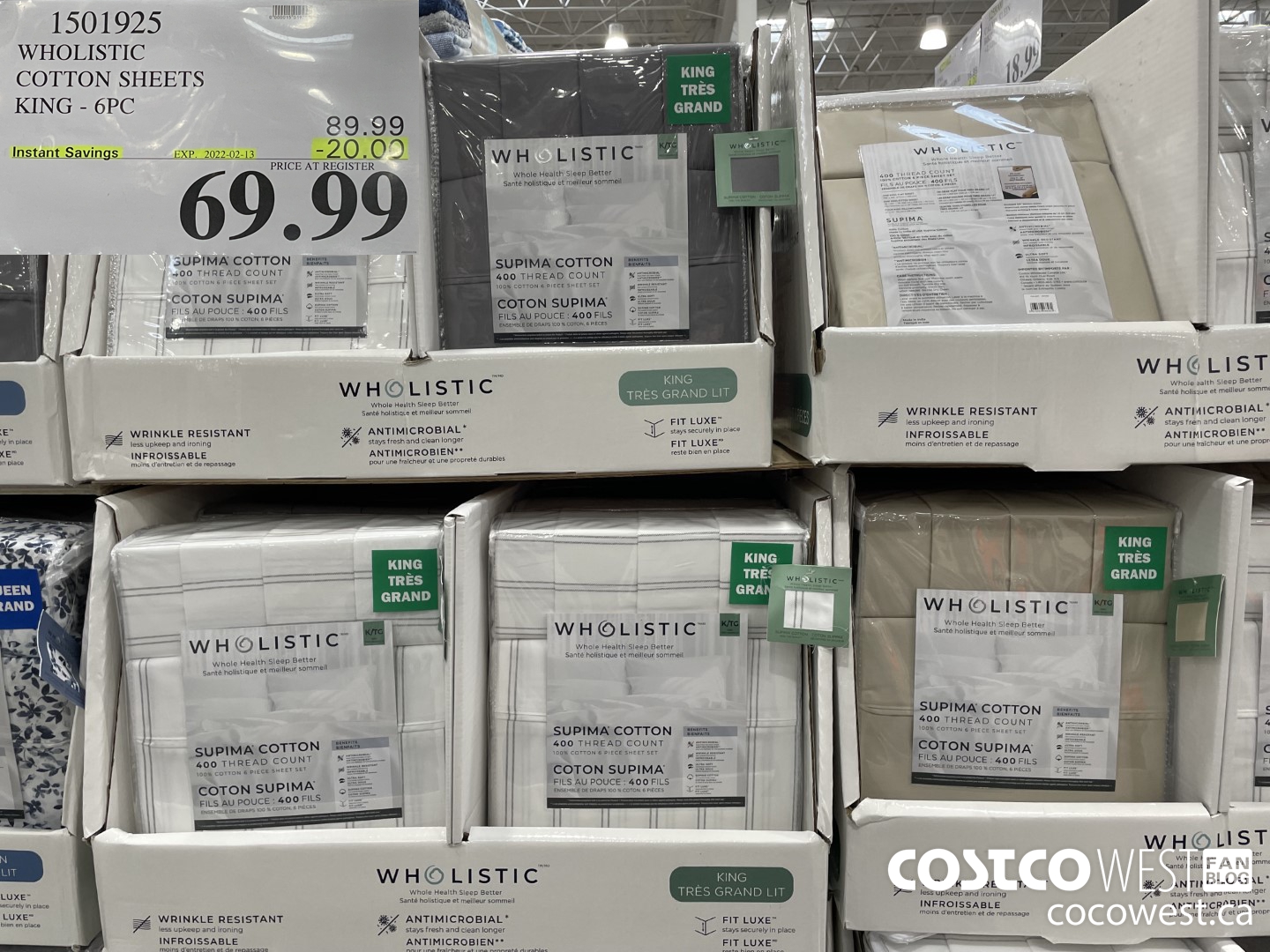 1501925 WHOLISTIC COMMON SHEETS KING - 6PC  ($20.00 INSTANT SAVINGS EXPIRES ON 2022-02-13) $69.99