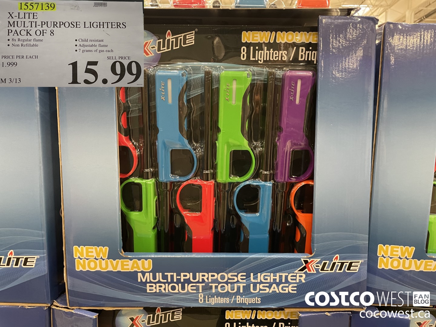 1557139 XLITE MULTI-PURPOSE LIGHTERS PACK OF 8 $15.99