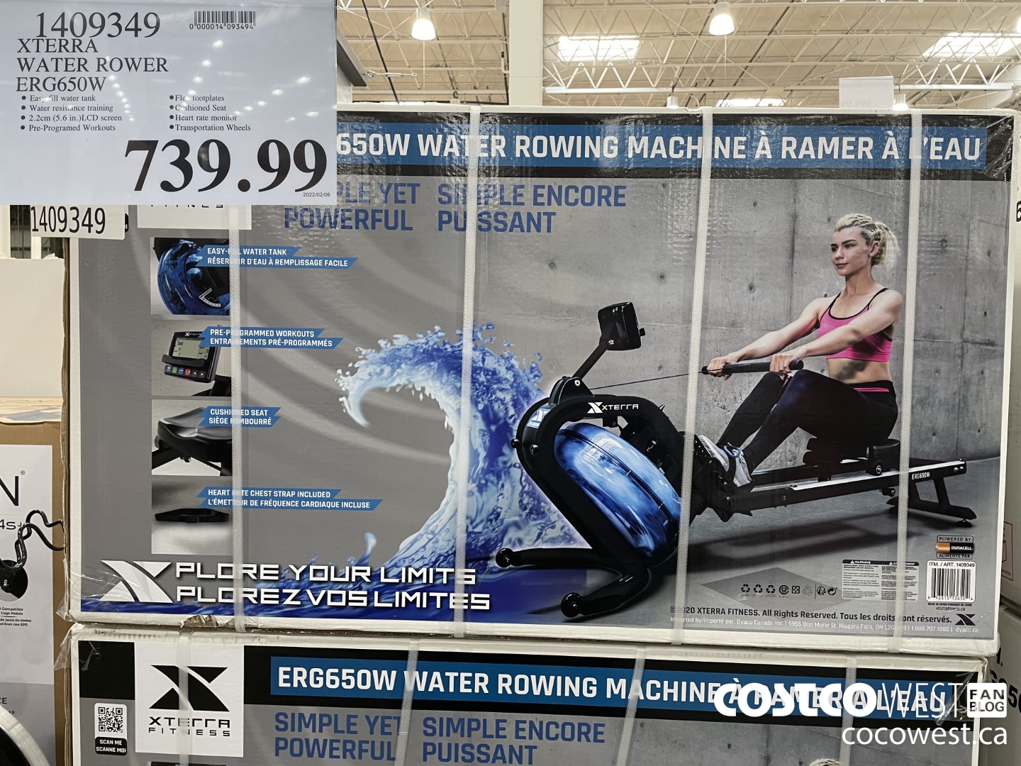 1409349 XTERRA WATER ROWER ERG650W $739.99