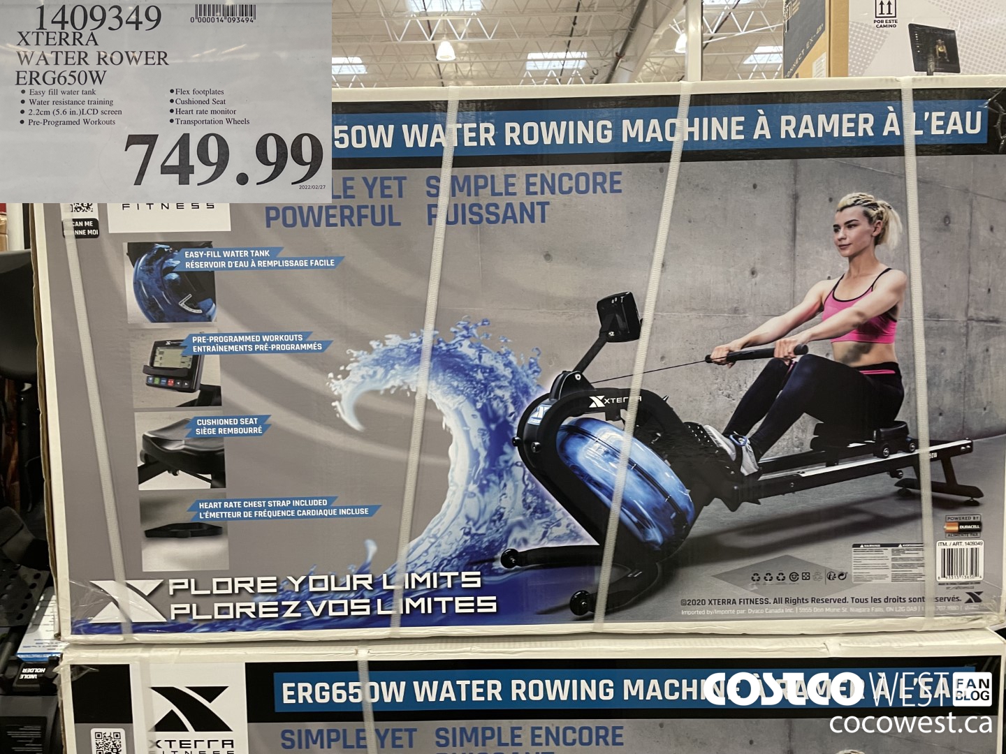 1409349 XTERRA WATER ROWER ERG650W $749.99
