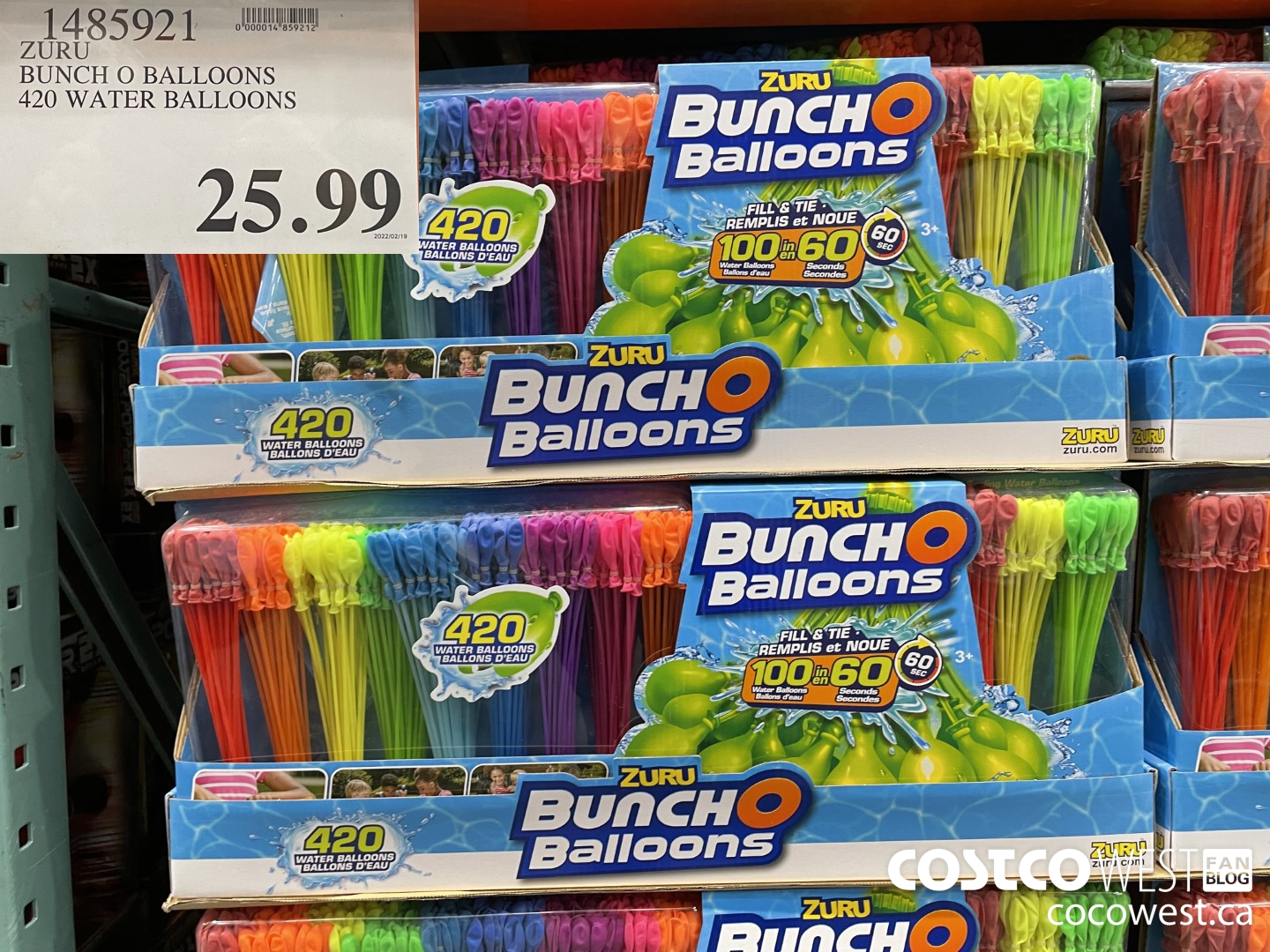 1485921 ZURU BUNCH O BALLOONS 420 WATER BALLOONS  $25.99