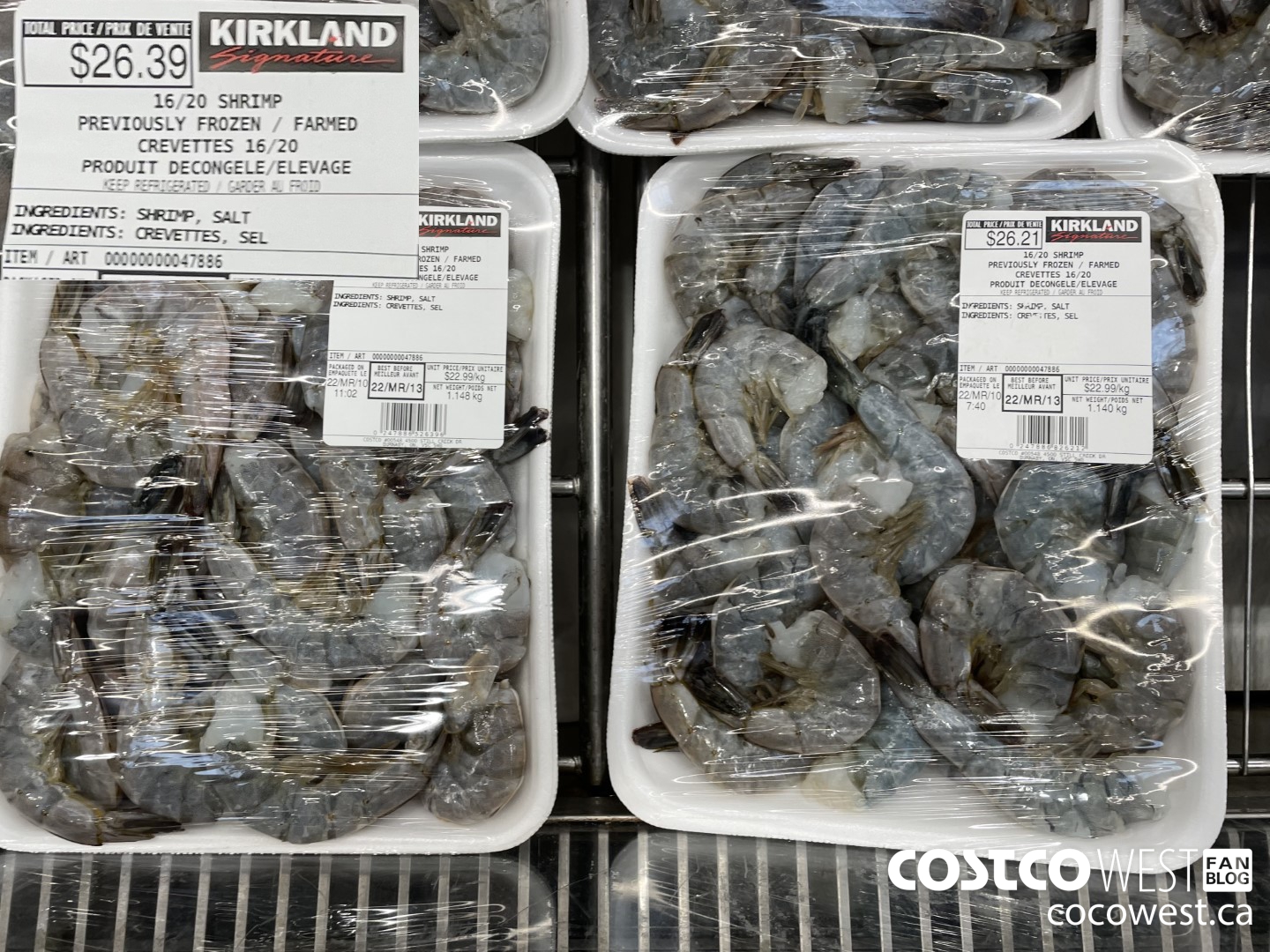 47886 16/20 SHRIMP PREVIOUSLY FROZEN FARMED $22.99