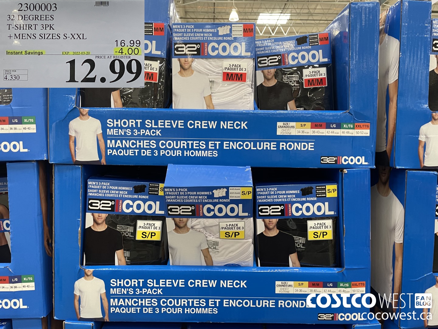 2300003 32 DEGREES T-SHIRT 3PK MENS SIZES S-XXL ($4.00 INSTANT SAVINGS EXPIRES ON 2022-03-20) $12.99