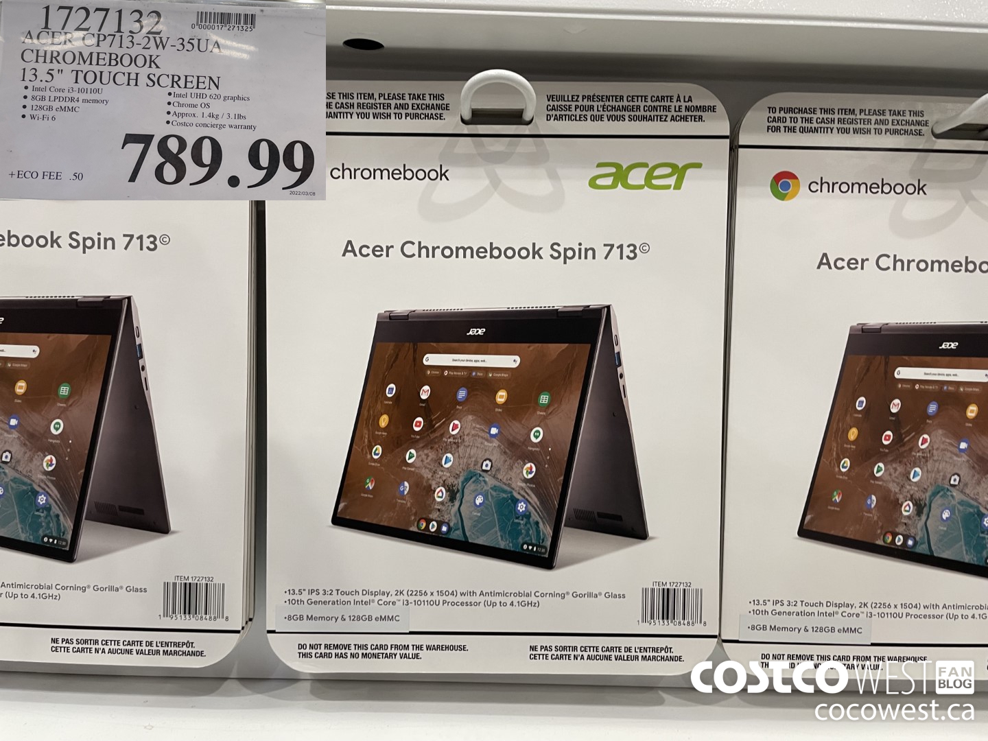 1727132 ACER CP713-2W-35UA CHROMEBOOK 13.5