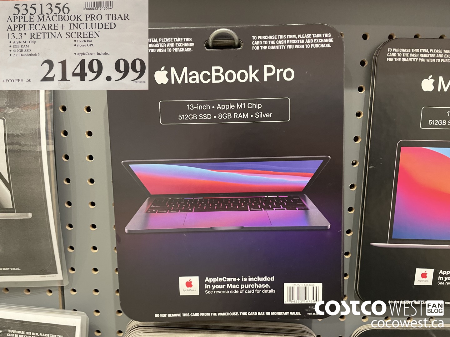 5351356 APPLE MACBOOK PRO TBAR APPLECARE+ INCLUDED 13.3