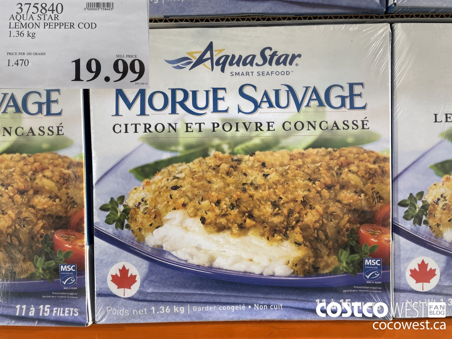 375840 AQUA STAR LEMON PEPPER COD 1.36 kg  $19.99