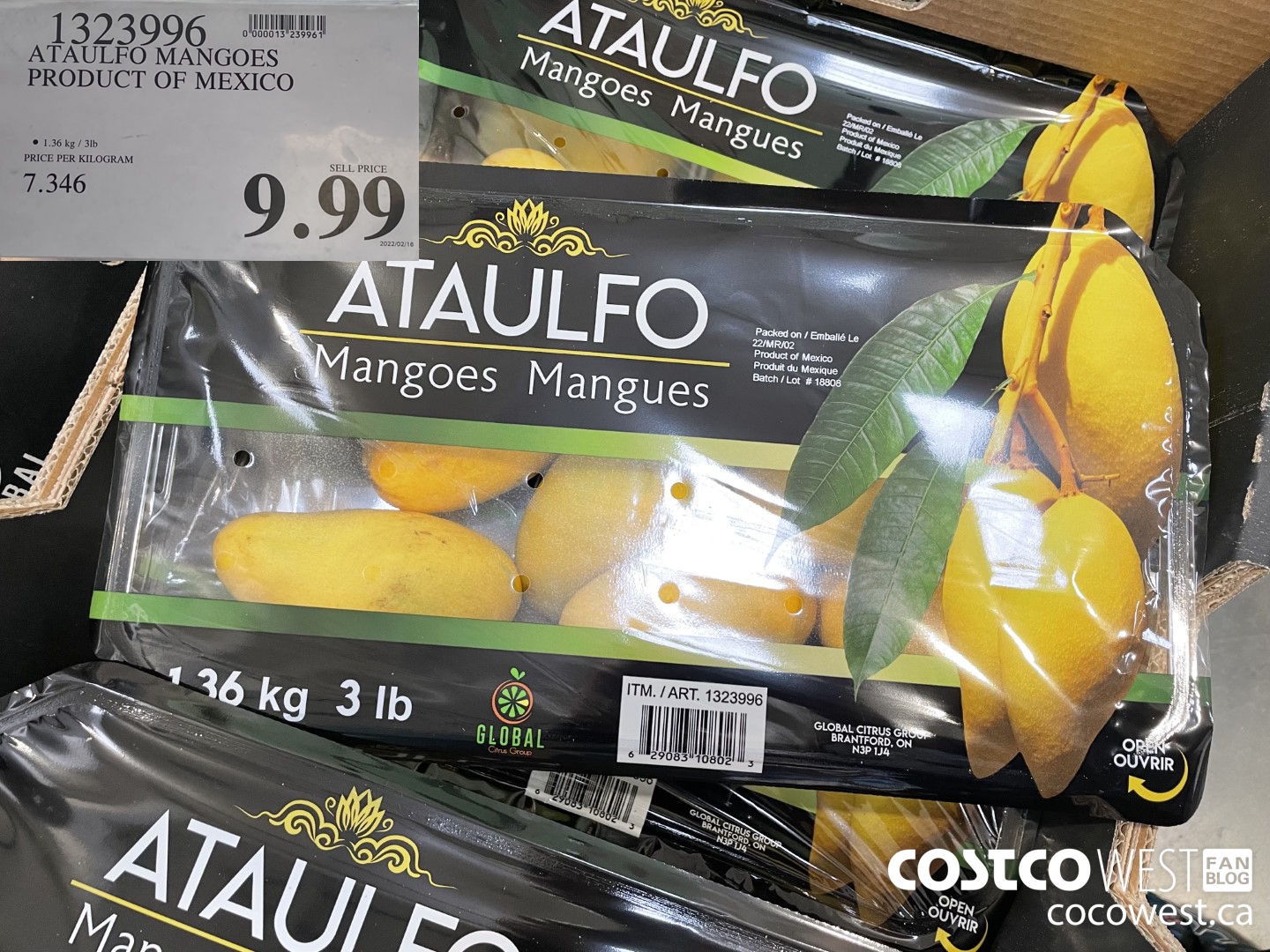 1323996 ATAULFO MANGOES PRODUCT OF MEXICO  $9.99