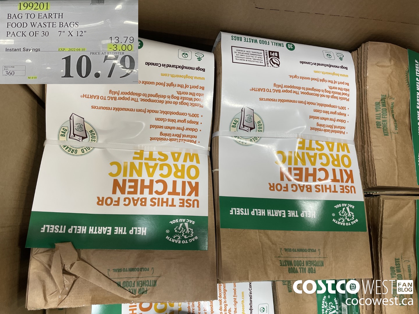 199201 BAG TO EARTH FOOD WASTE BAGS PACK OF 30 7