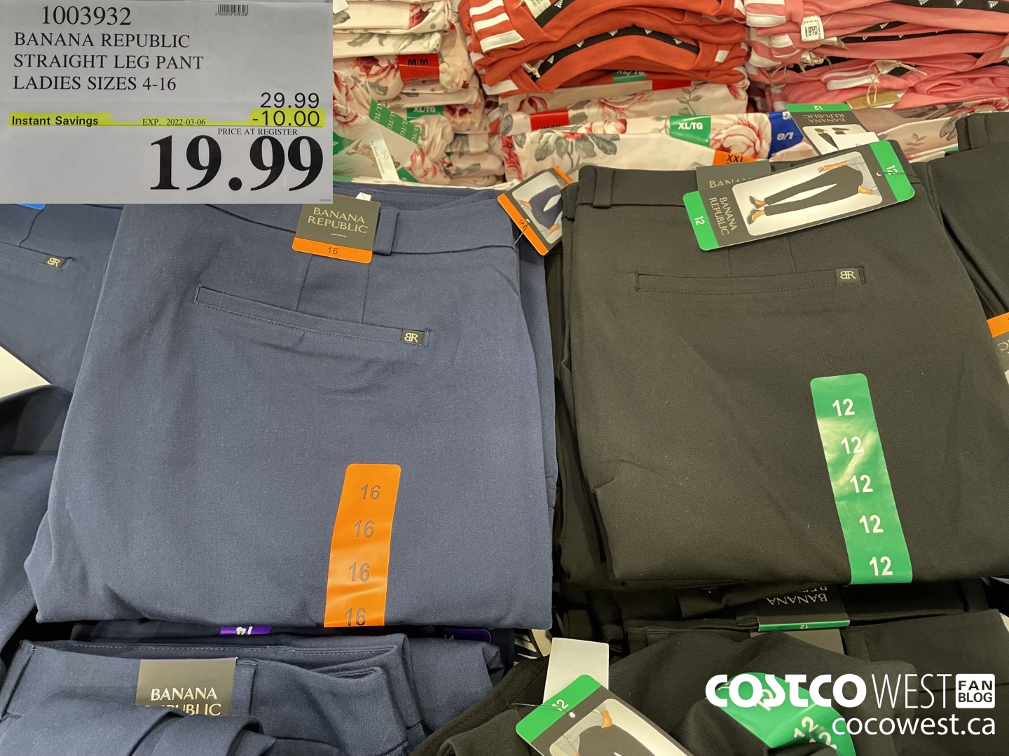 1003932 BANANA REPUBLIC STRAIGHT LEG PANT LADIES SIZES 4-16  ($10.00 INSTANT SAVINGS EXPIRES ON 2022-03-06) $19.99