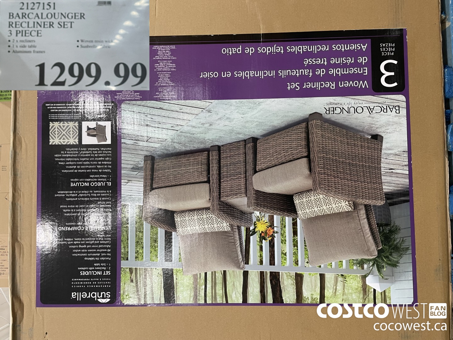 2127151 BARCALOUNGER RECLINER SET 3 PIECE $1299.99