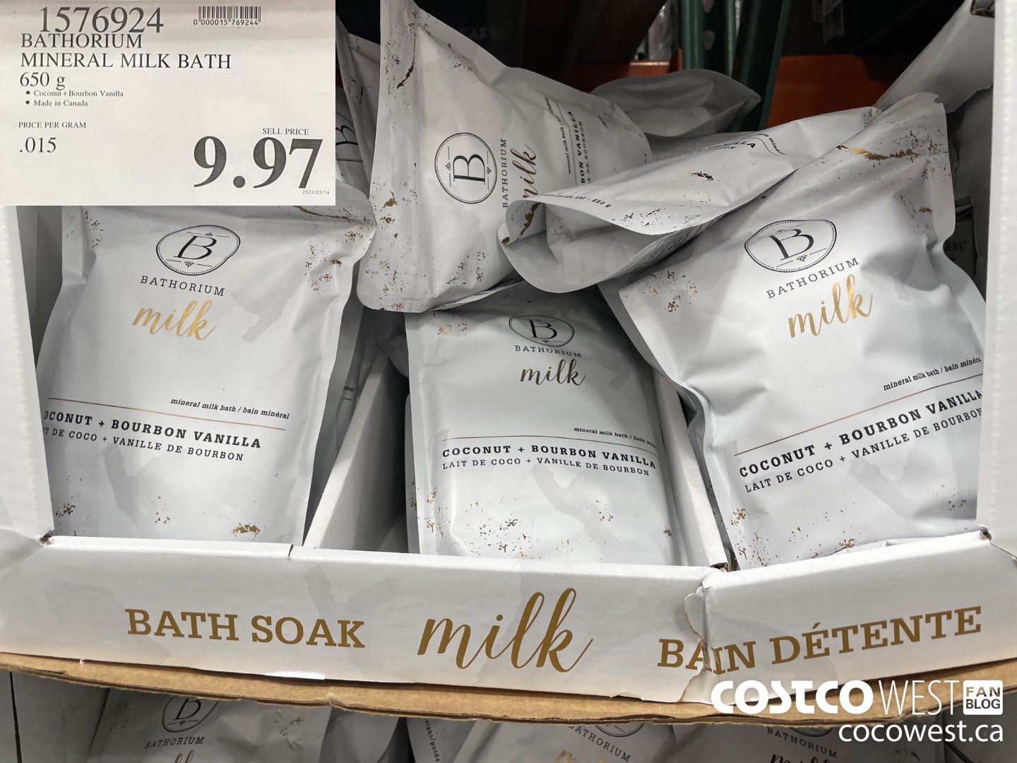1576924 BATHORIUM MINERAL MILK BATH 650 g  $9.97