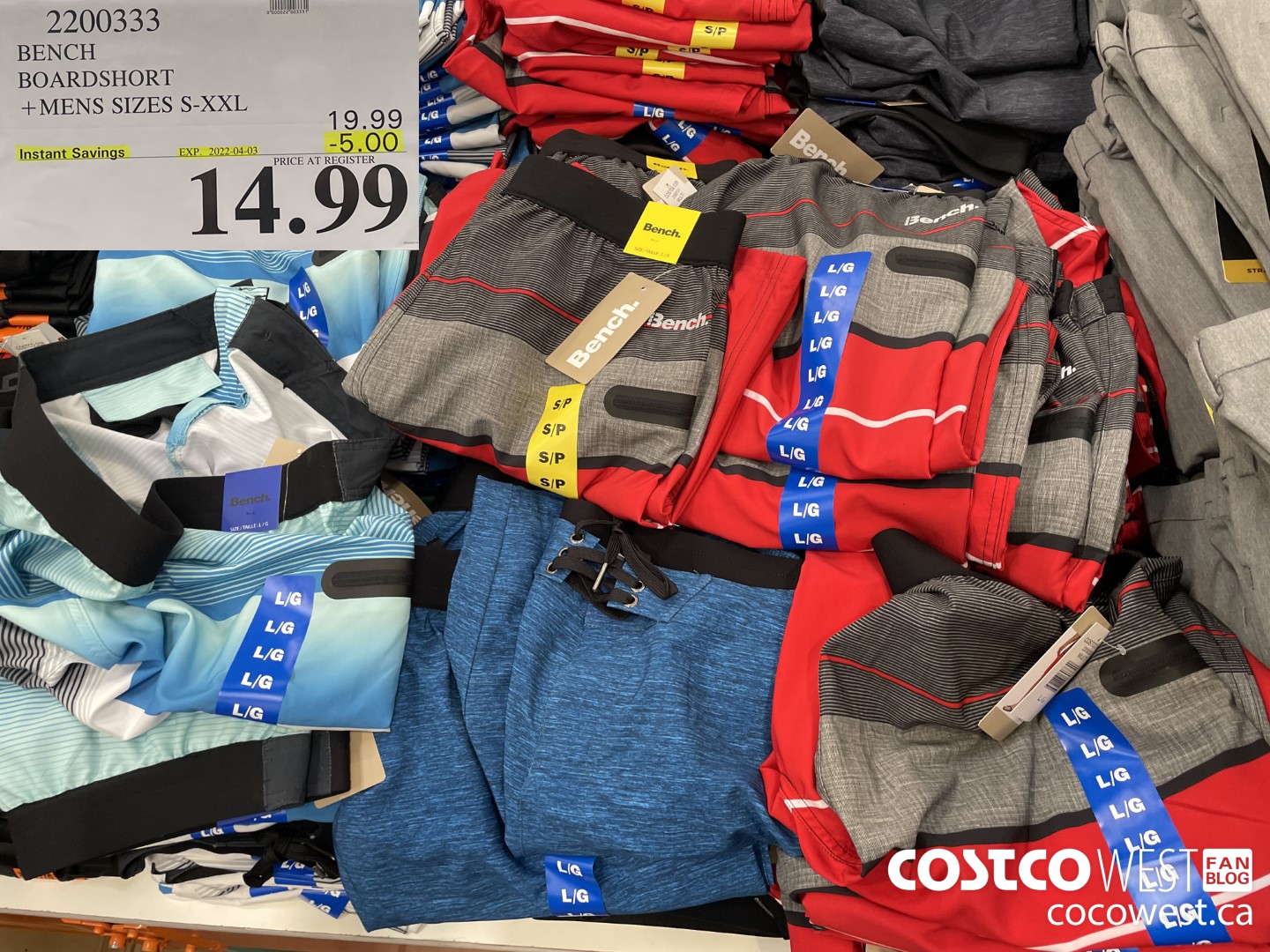 2200333 BENCH BOARDSHORT MENS SIZES S-XXL  ($5.00 INSTANT SAVINGS EXPIRES ON 2022-04-03) $14.99