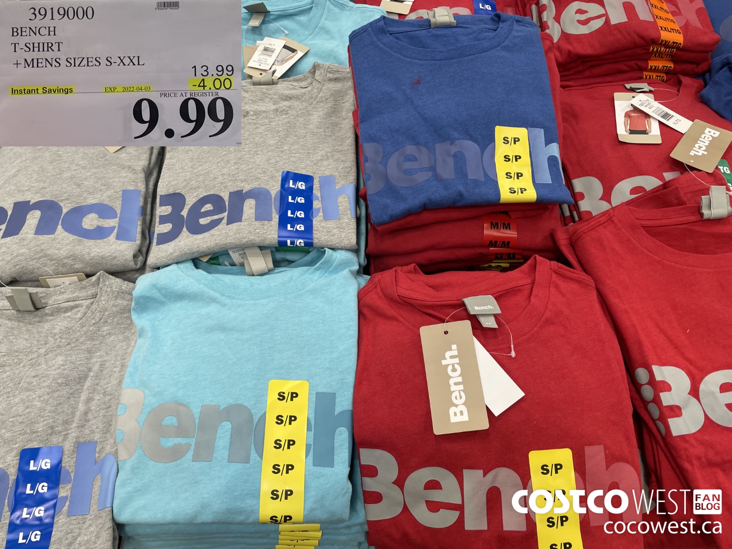 3919000 BENCH T-SHIRT MENS SIZES S-XXL ($4.00 INSTANT SAVINGS EXPIRES ON 2022-04-03) $9.99