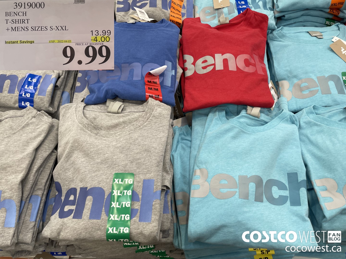 3919000 BENCH T-SHIRT MENS SIZES S-XXL ($4.00 INSTANT SAVINGS EXPIRES ON 2022-04-03) $9.99