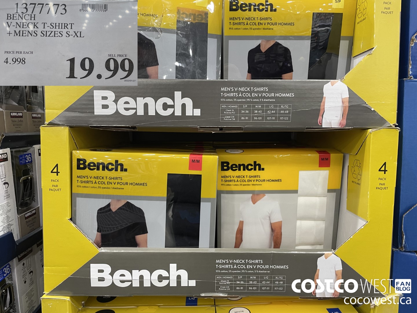 1377773 BENCH V-NECK T-SHIRT MENS SIZES S-XL $19.99