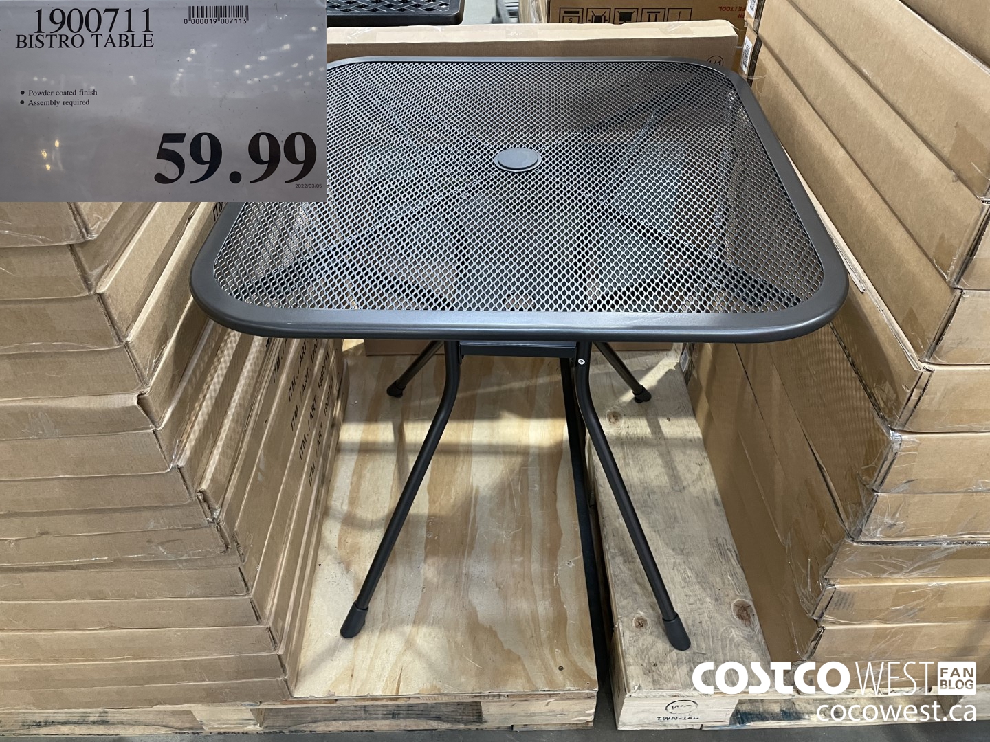 1900711 BISTRO TABLE $59.99