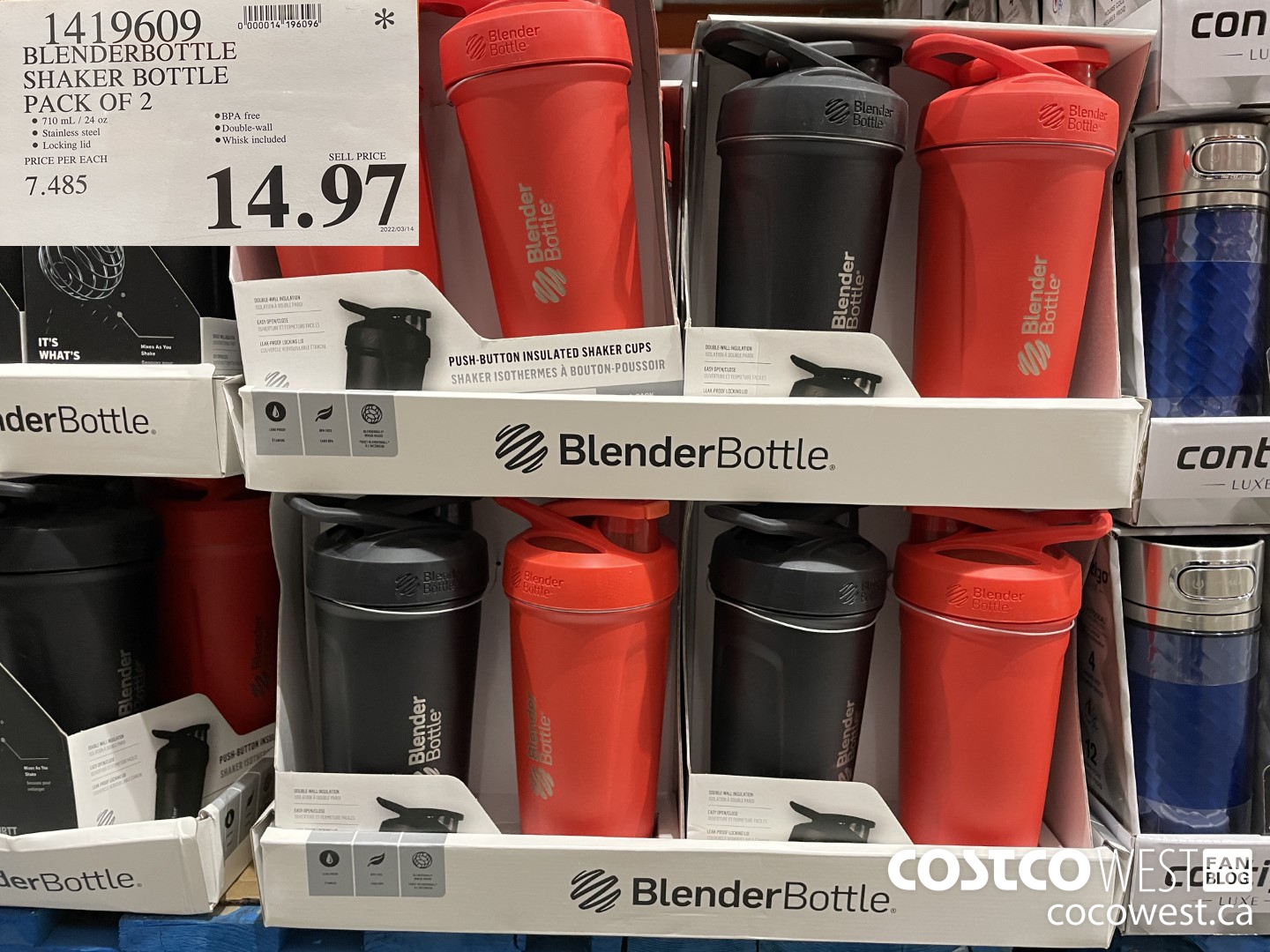 BlenderBottle Shaker Cup 2-Pack Only $9.97 on Costco.com