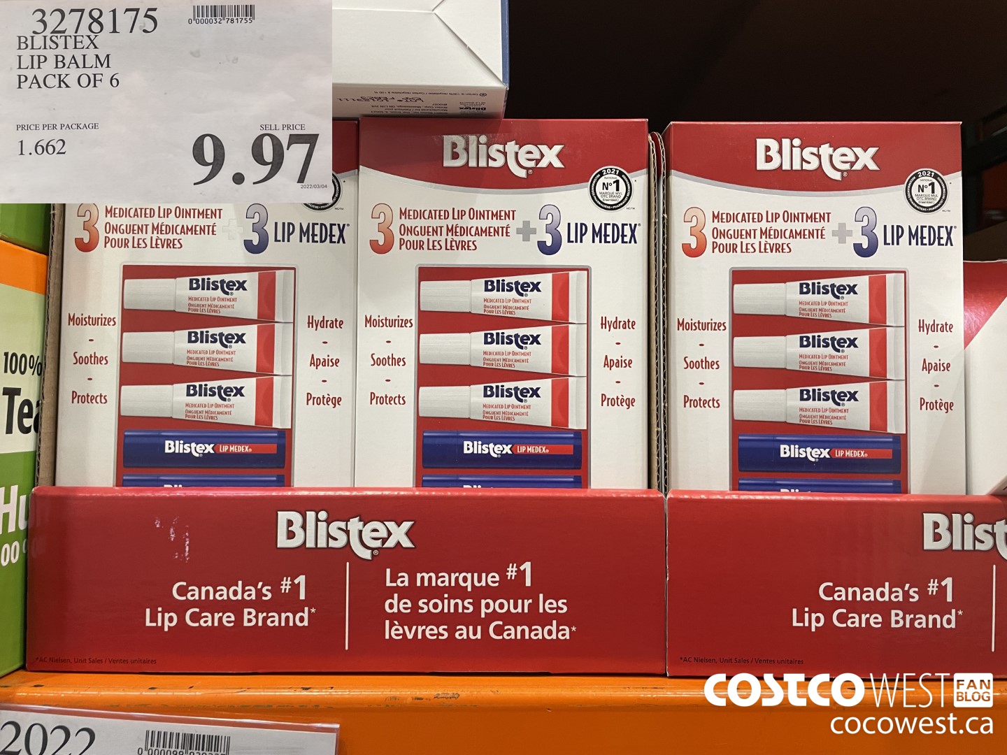 3278175 BLISTEX LIP BALM PACK OF 6 $9.97