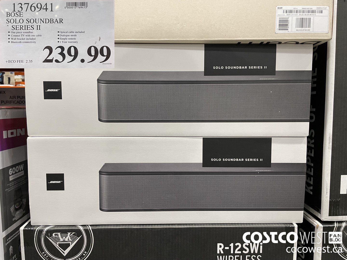 1376941 BOSE SOLO SOUNDBAR SERIES II $239.99