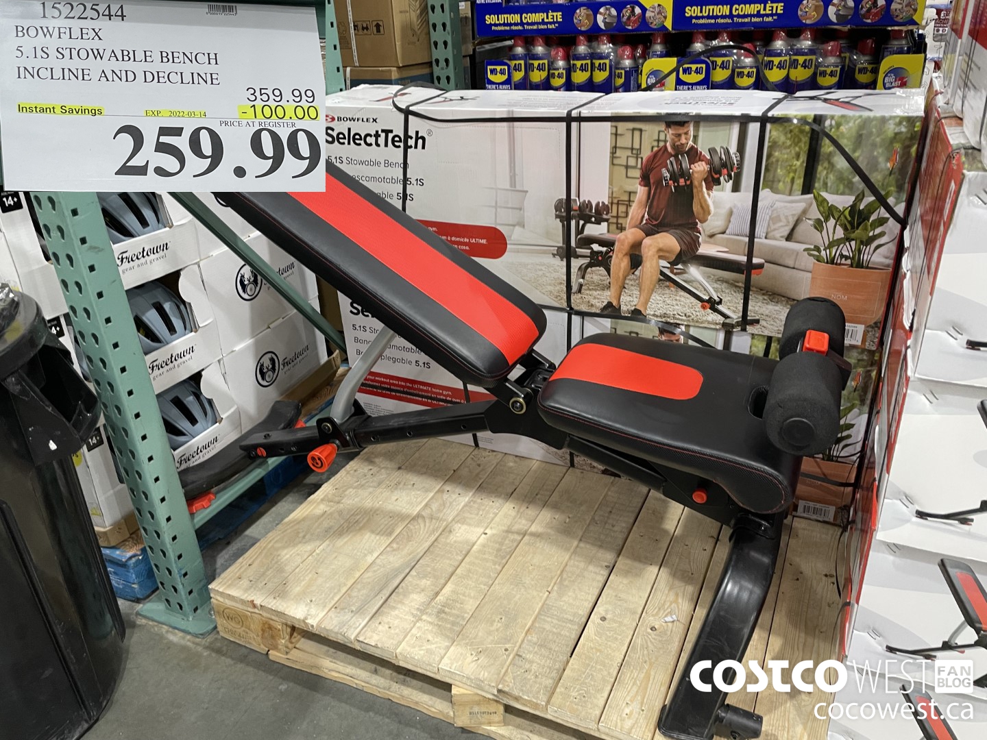 1522544 BOWFLEX 5.1S STOWABLE BENCH INCLINE AND DECLINE ($100.00 INSTANT SAVINGS EXPIRES ON 2022-03-14) $259.99