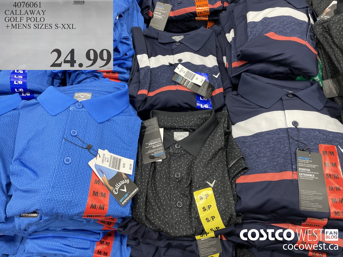 4076061 CALLAWAY GOLF POLO MENS SIZES S-XXL  $24.99