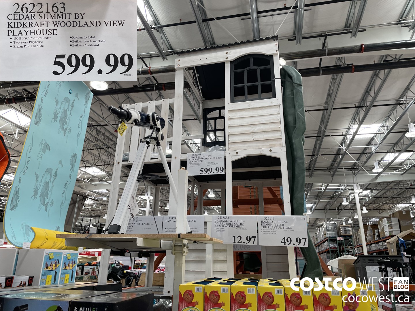 2622163 CEDAR SUMMIT BY KIDKRAFT WOODLAND VIEW PLAYHOUSE  $599.99