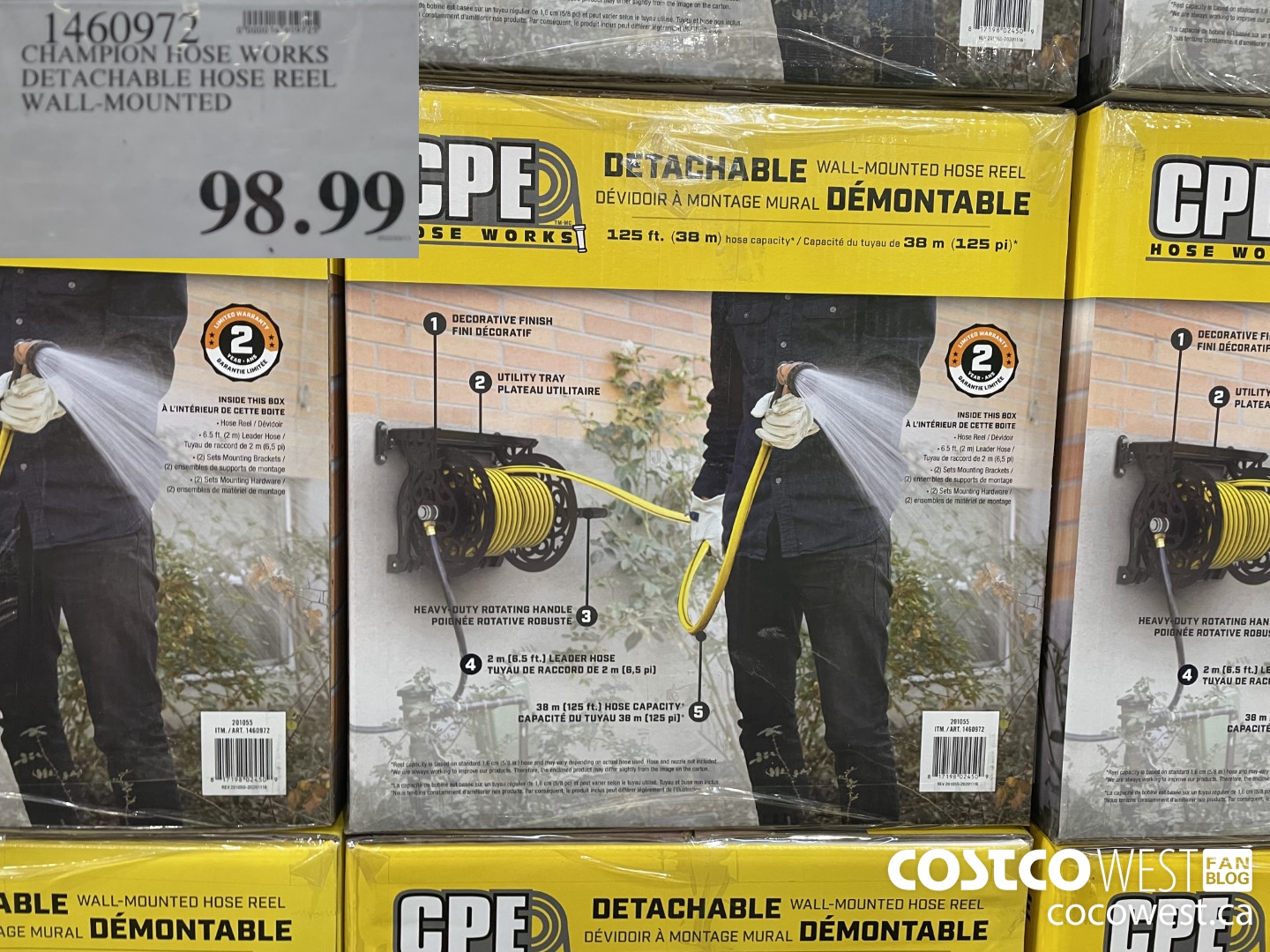 1460972 CHAMPION HOSE WORKS DETACHABLE HOSE REEL WALL-MOUNTED  $98.99