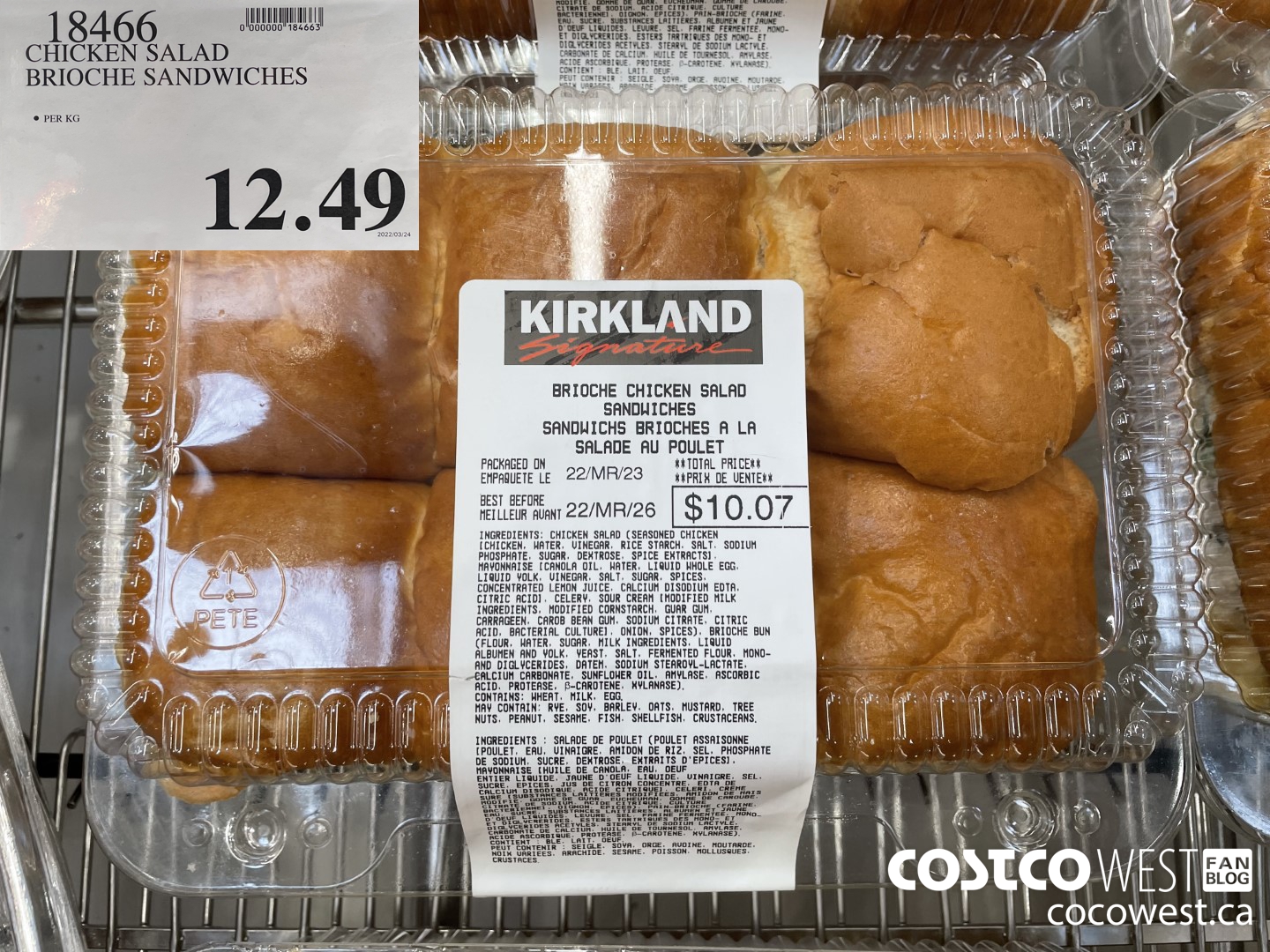 18466 CHICKEN SALAD BRIOCHE SANDWICHES $12.49