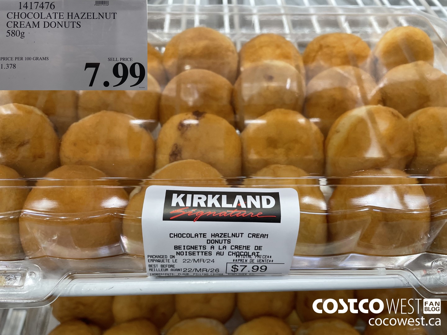 1417476 CHOCOLATE HAZELNUT CREAM DONUTS 580 g $7.99