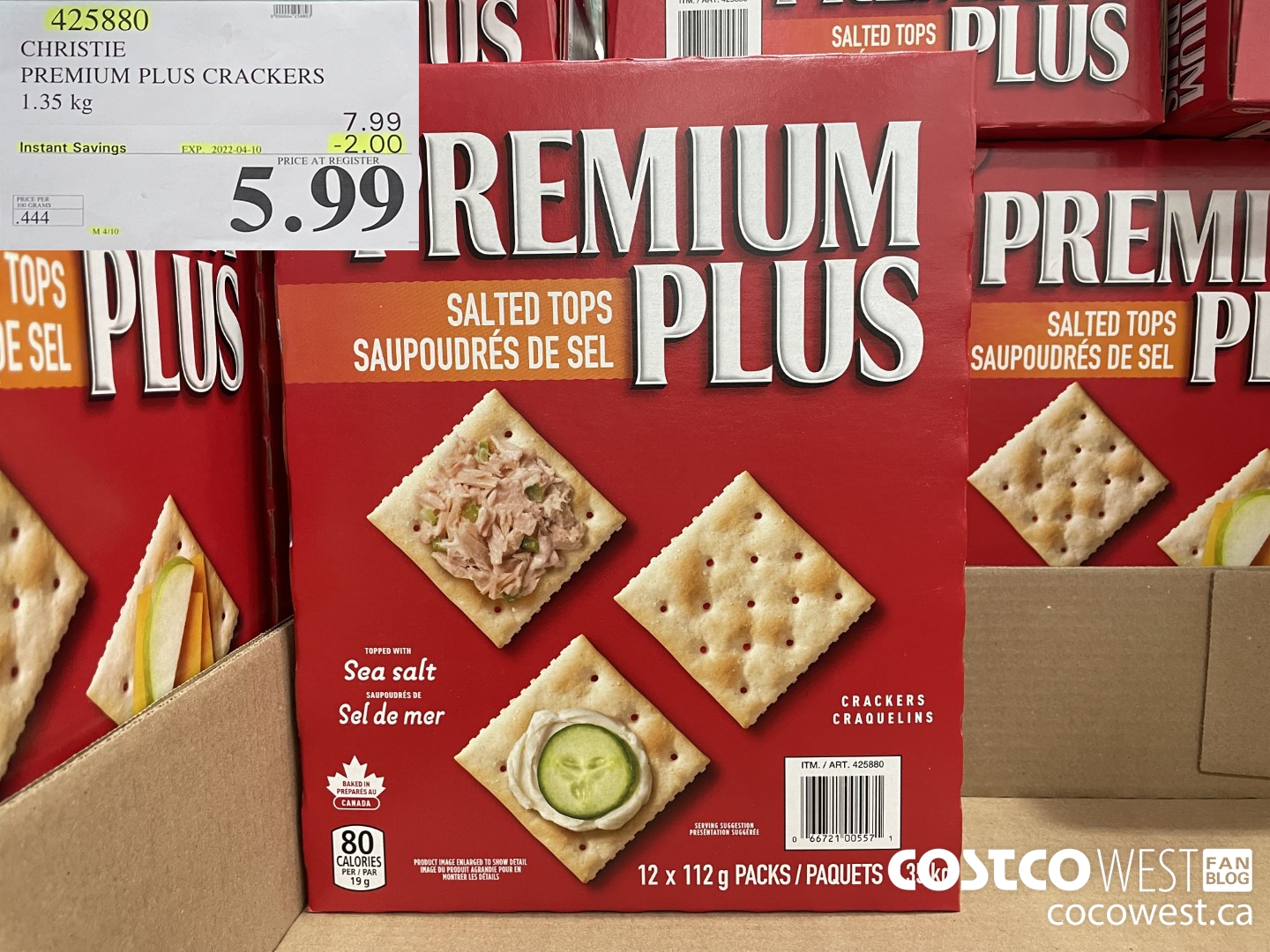 425880 CHRISTIE PREMIUM PLUS CRACKERS 1.35 kg ($2.00 INSTANT SAVINGS EXPIRES ON 2022-04-10) $5.99