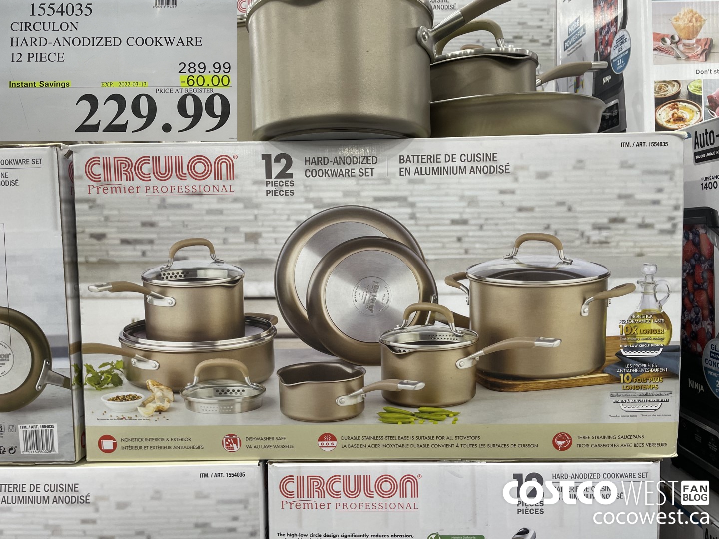 1554035 CIRCULON HARD-ANODIZED COOKWARE 12 PIECE ($60.00 INSTANT SAVINGS EXPIRES ON 2022-03-13) $229.99