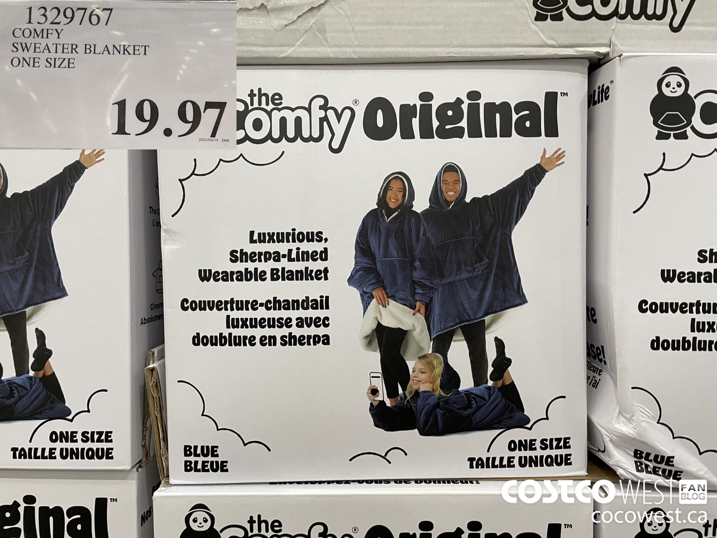 1329767 COMFY SWEATER BLANKET ONE SIZE $19.97