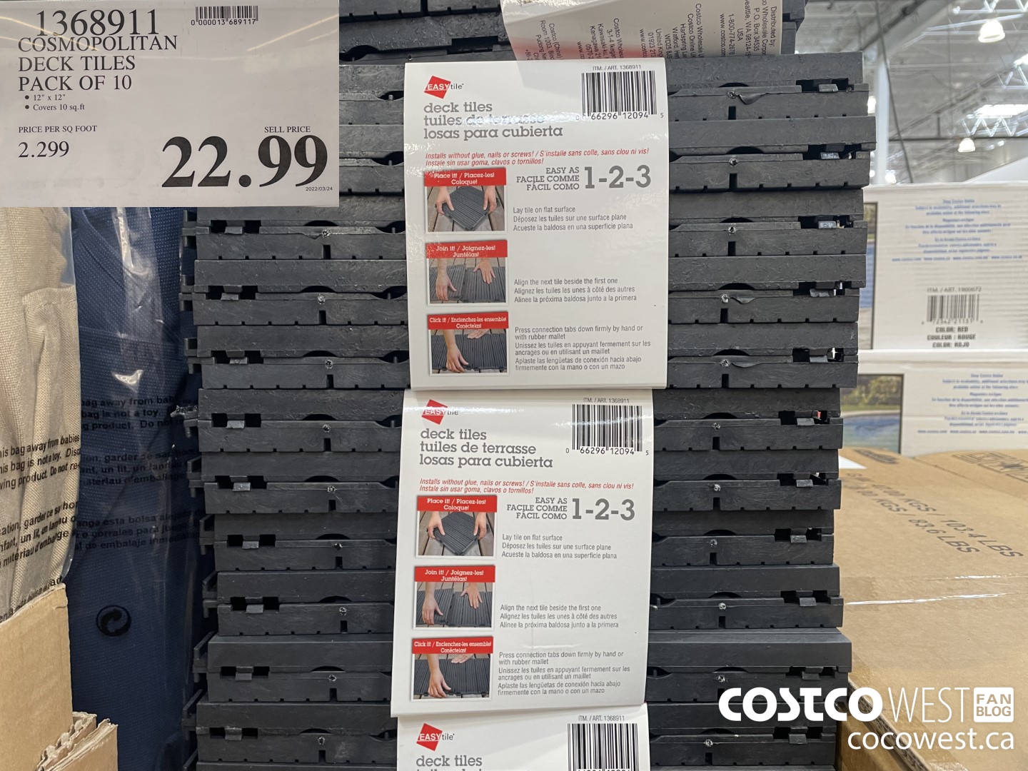 1368911 COSMOPOLITAN DECK TILES PACK OF 10 $22.99