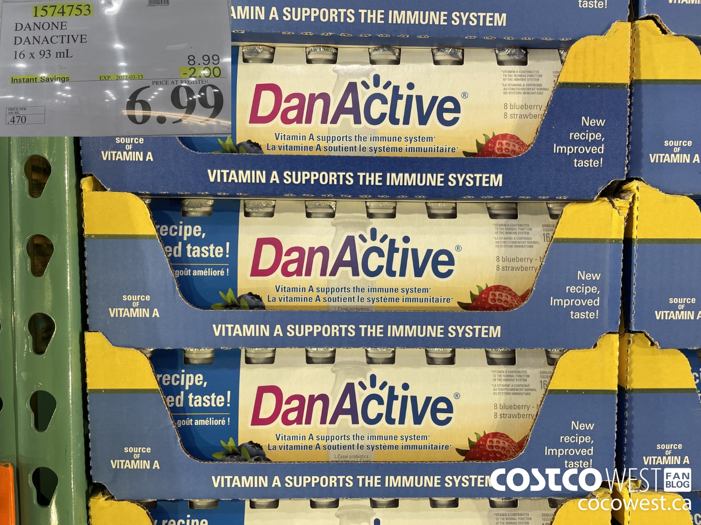 1574753 DANONE DANACTIVE 16 x 93 mL ($2.00 INSTANT SAVINGS EXPIRES ON 2022-03-13) $6.99