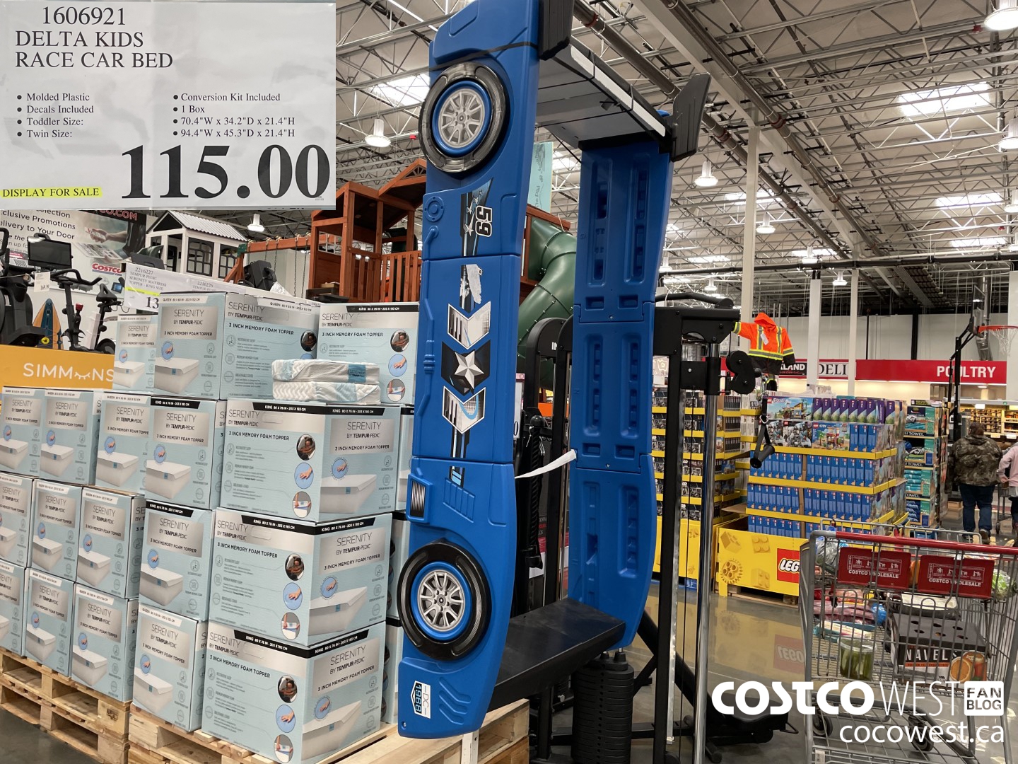 1606921 DELTA KIDS RACE CAR BED $115.00