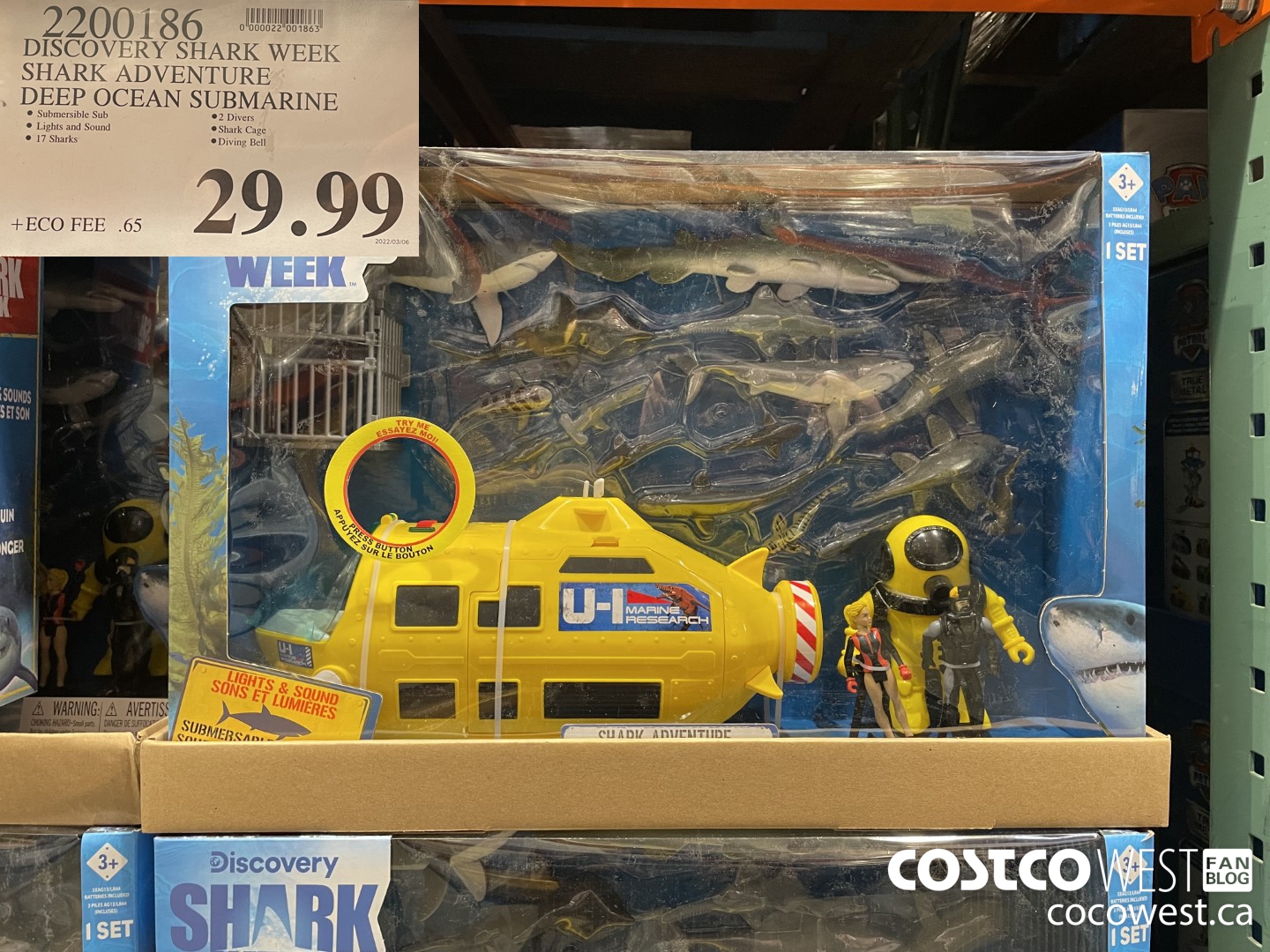 2200186 DISCOVERY SHARK WEEK SHARK ADVENTURE DEEP OCEAN SUBMARINE  $29.99