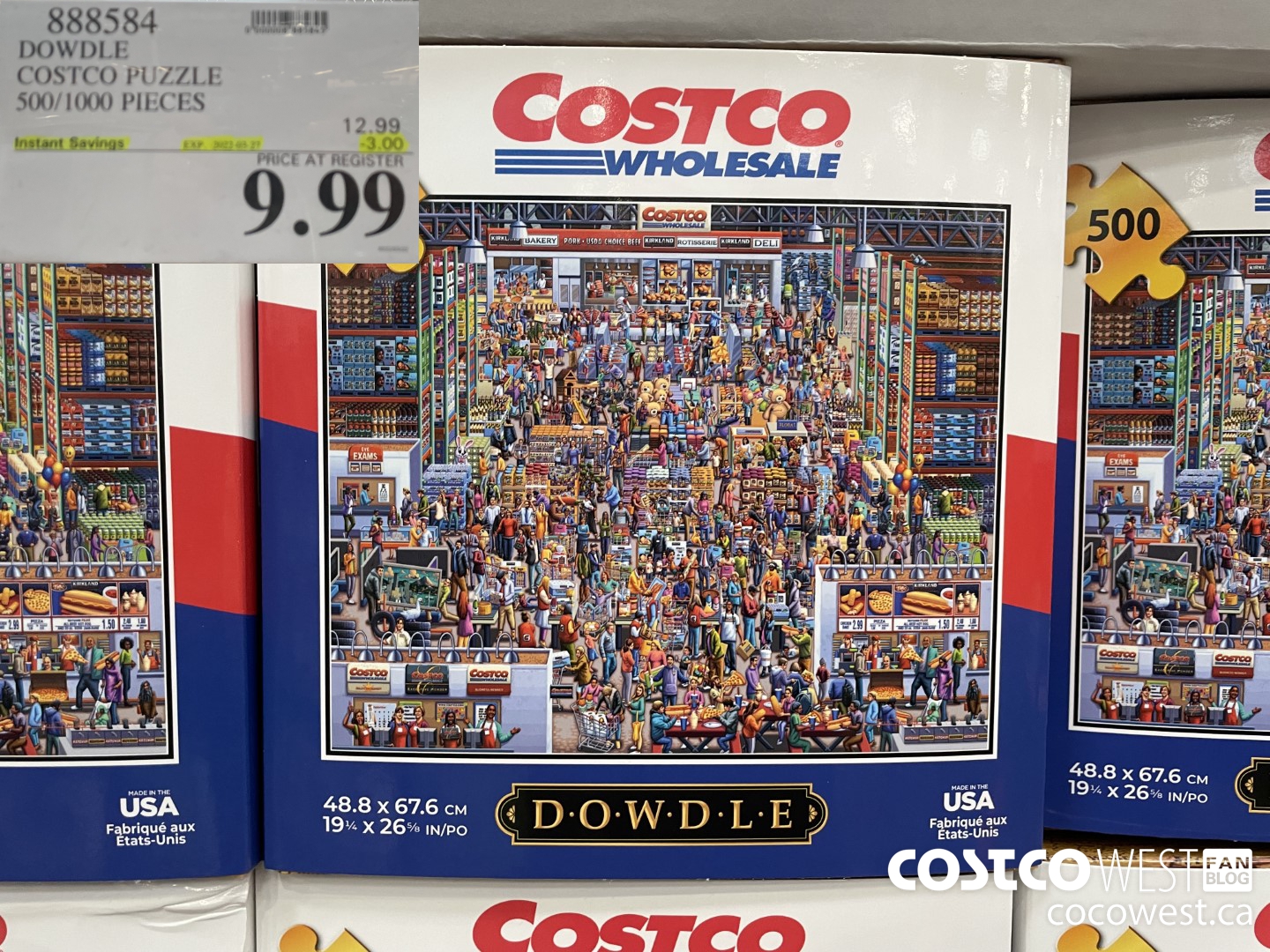 888584 DOWDLE COSTCO PUZZLE 500/1000 PIECES ($3.00 INSTANT SAVINGS EXPIRES ON 2022-03-27) $9.99