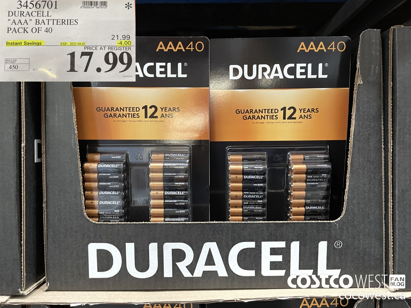 3456701 DURACELL 