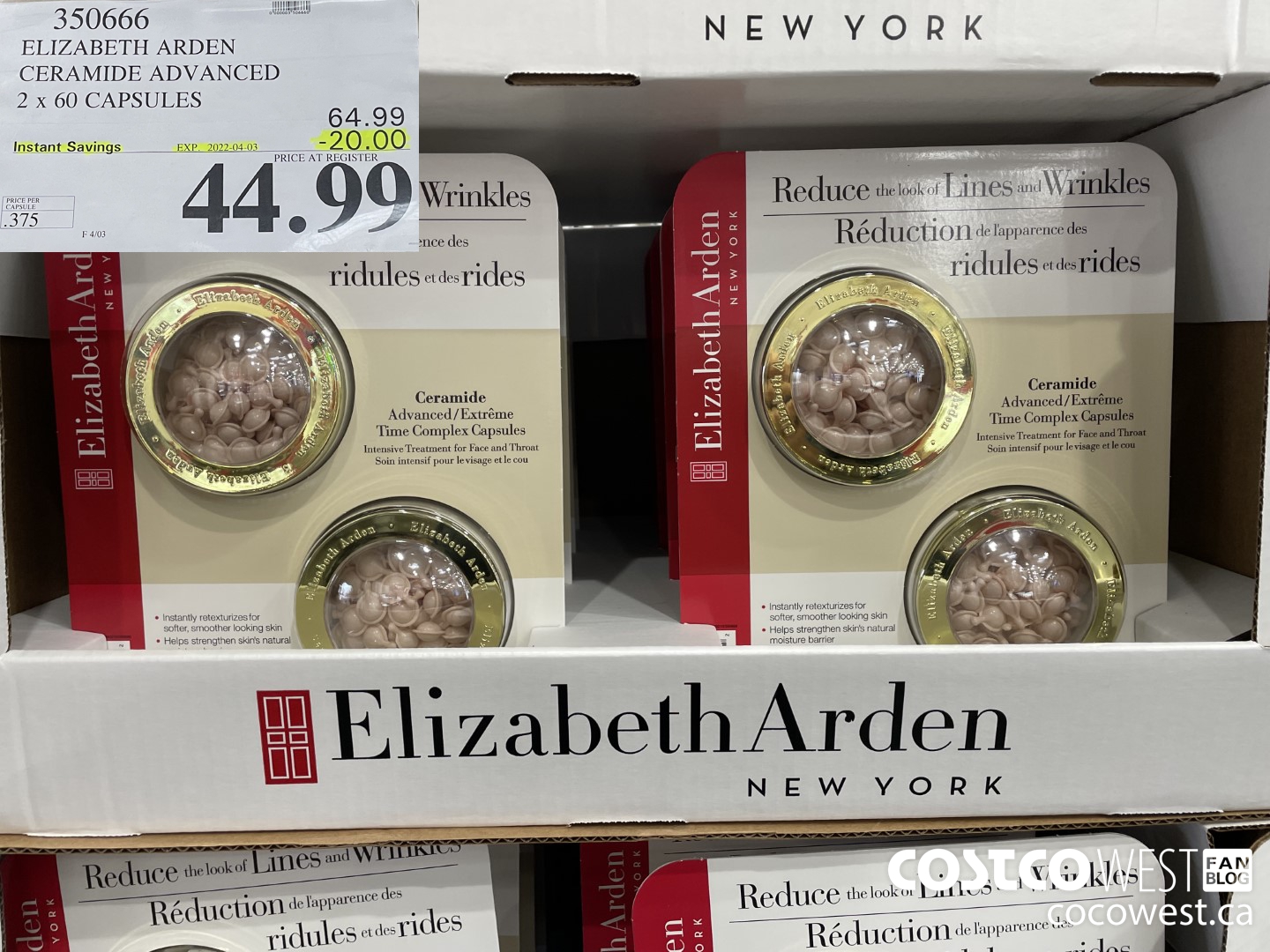 350666 ELIZABETH ARDEN CERAMIDE ADVANCED 2 X 60 CAPSULES ($20.00 INSTANT SAVINGS EXPIRES ON 2022-04-03) $44.99