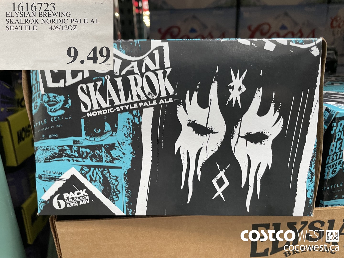 1616723 ELYSIAN BREWING SKALROK NORDIC PALE AL SEATTLE 4/6/120Z $9.49