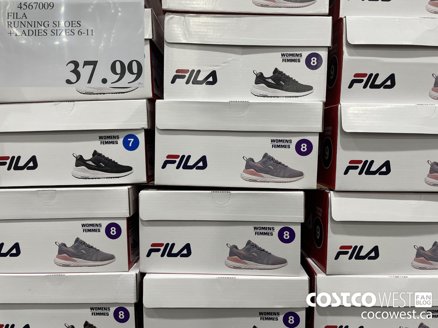 4567009 FILA RUNNING SHOES LADIES SIZES 6-11  $37.99