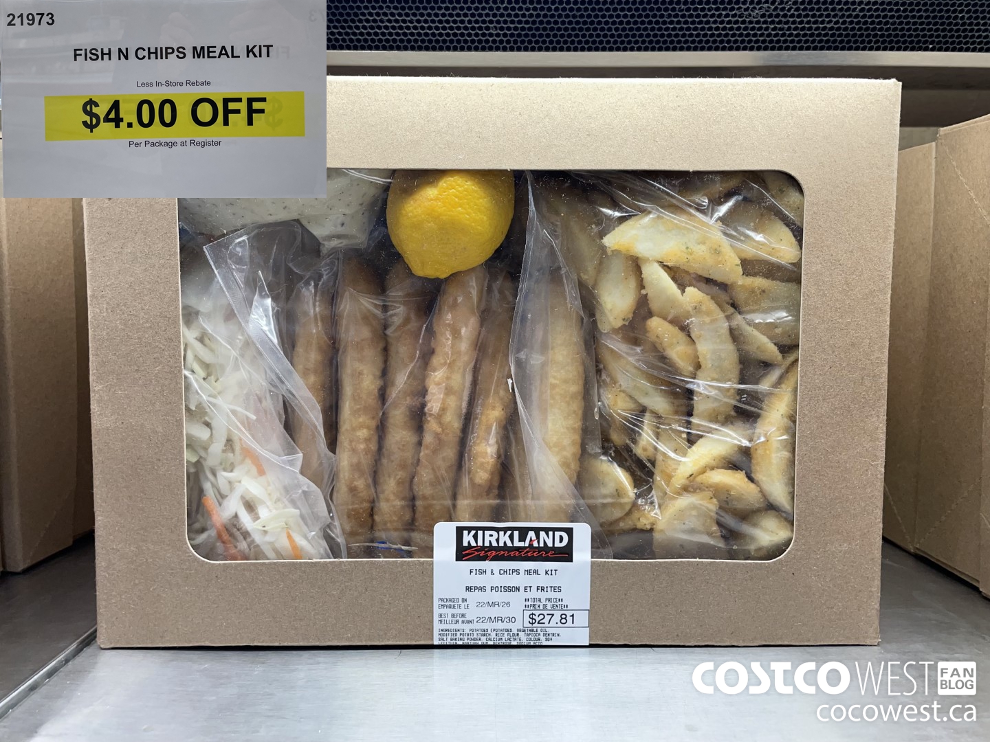 21973 FISH N CHIPS MEAL KIT  ($4.00 INSTANT SAVINGS)