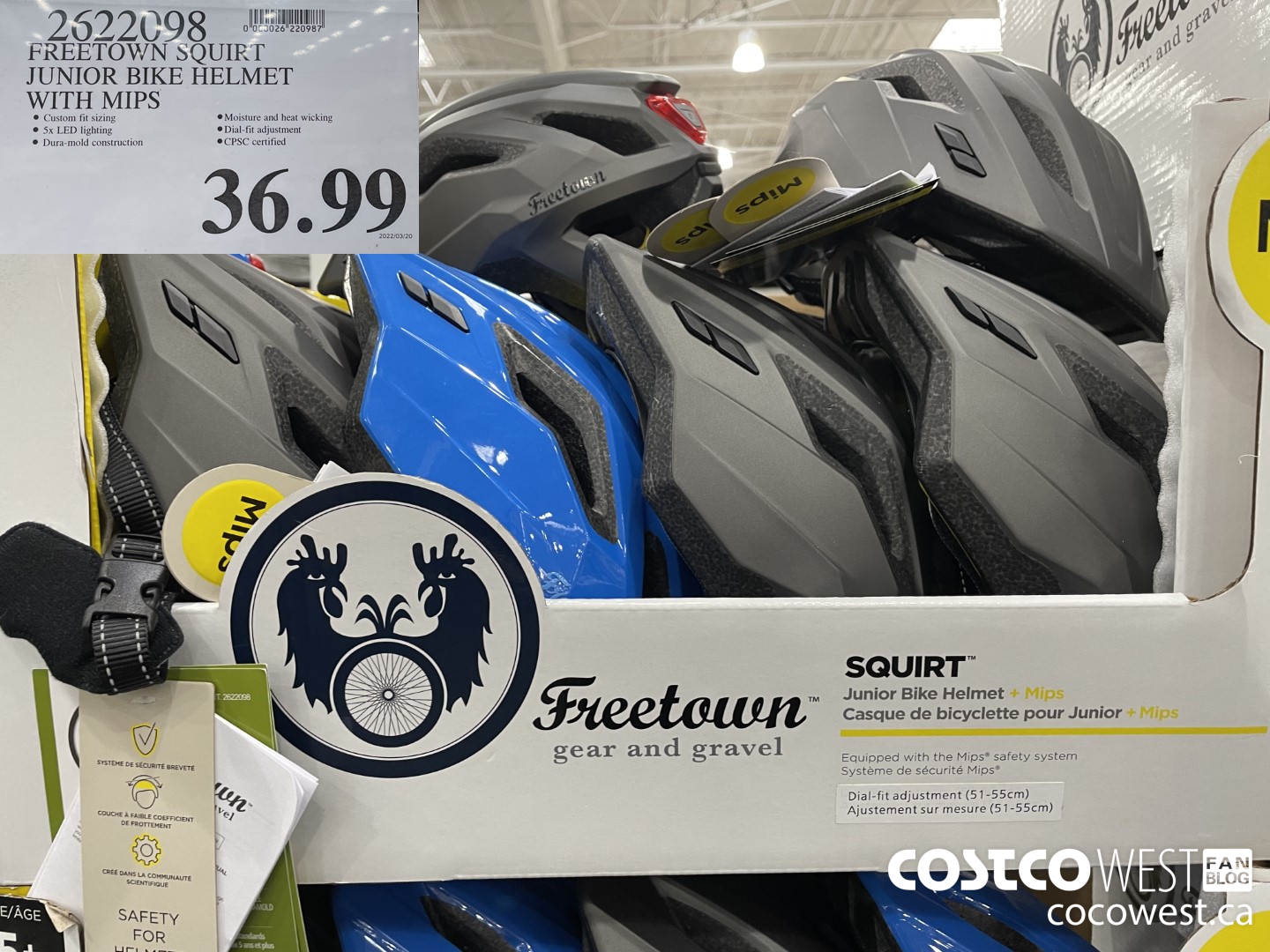 2622098 FREETOWN SQUIRT JUNIOR BIKE HELMET WITH MIPS  $36.99