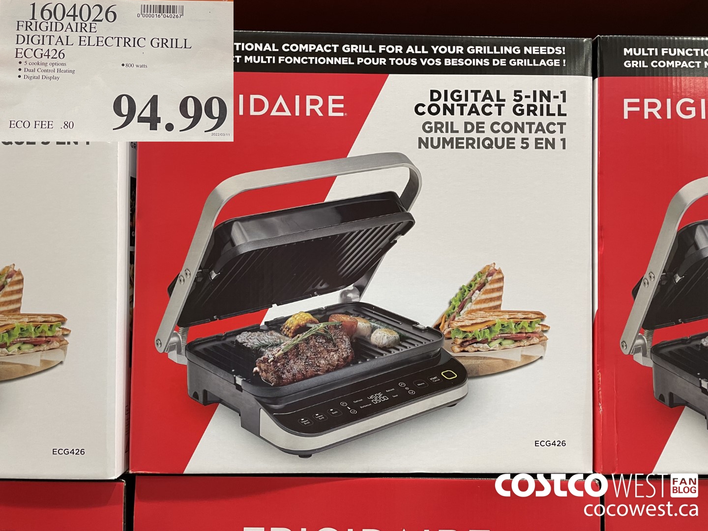 1604026 FRIGIDAIRE DIGITAL ELECTRIC GRILL ECG426 $94.99