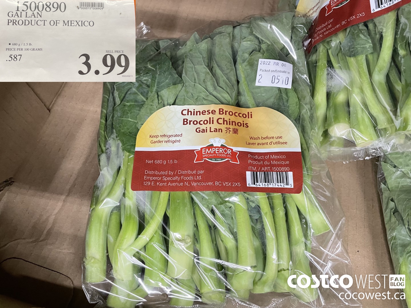 1500890 GAI LAN PRODUCT OF MEXICO $3.99