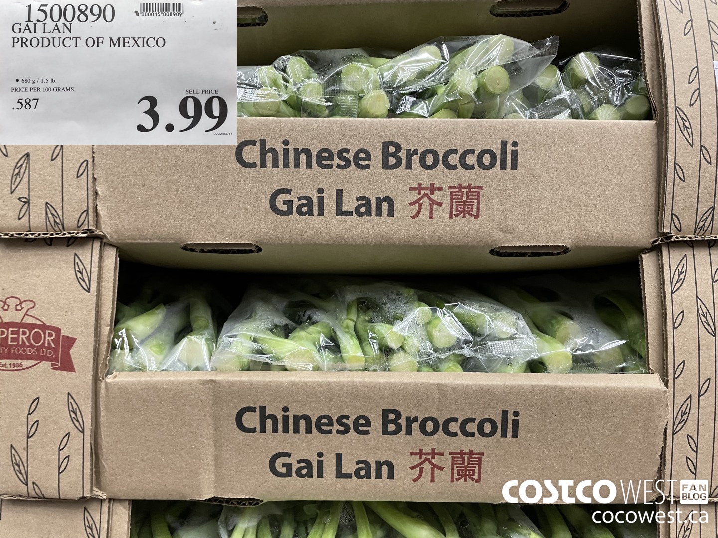 1500890 GAI LAN PRODUCT OF MEXICO $3.99