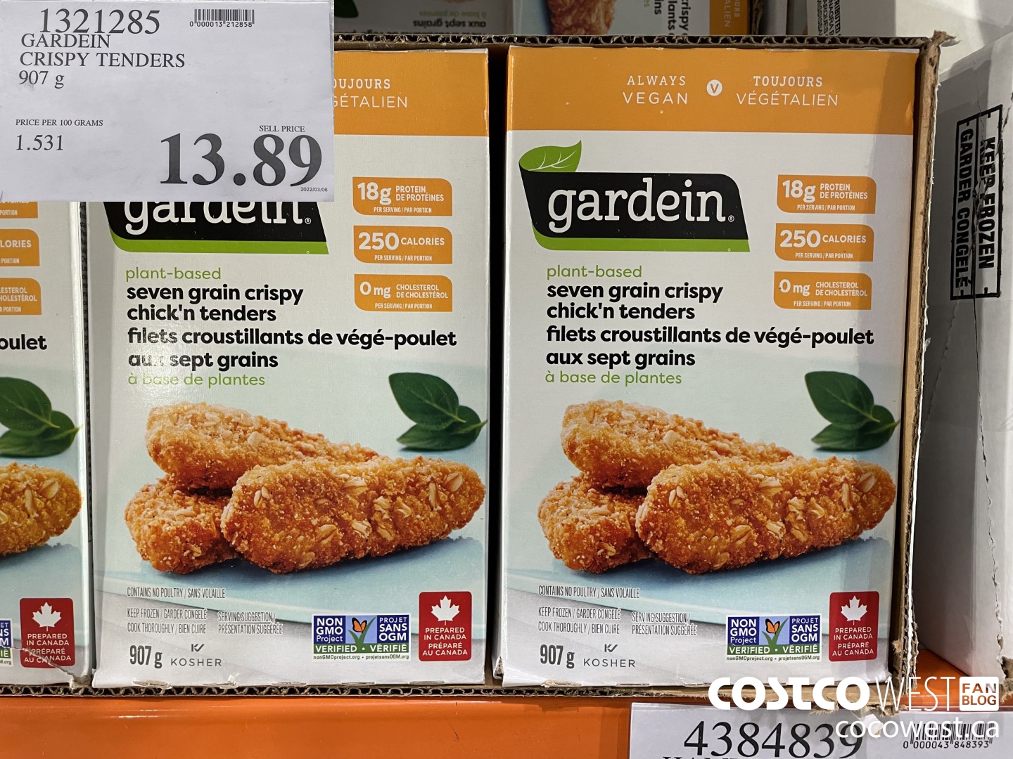 1321285 GARDEIN CRISPY TENDERS 907 g $13.89