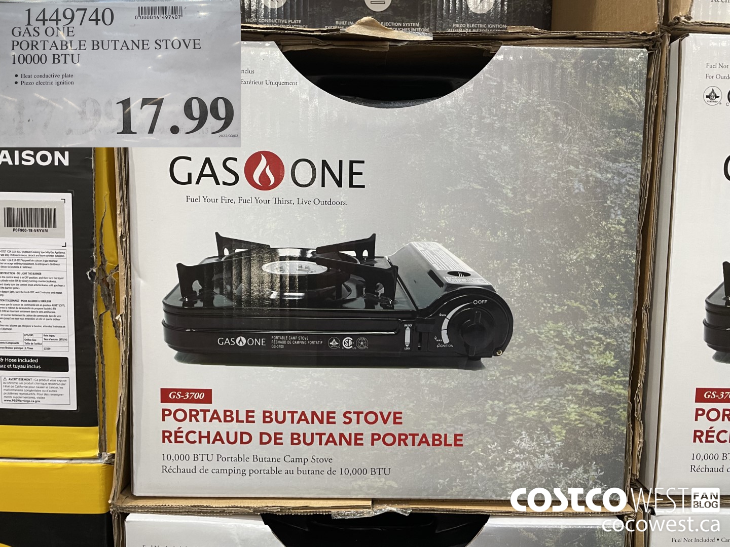1449740 GAS ONE PORTABLE BUTANE STOVE 10000 BTU $17.99