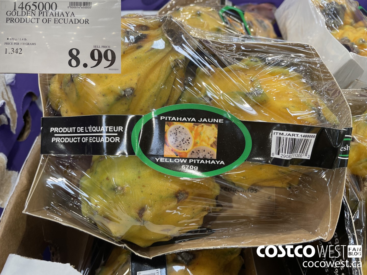 1465000 GOLDEN PITAHAYA PRODUCT OF ECUADOR $8.99
