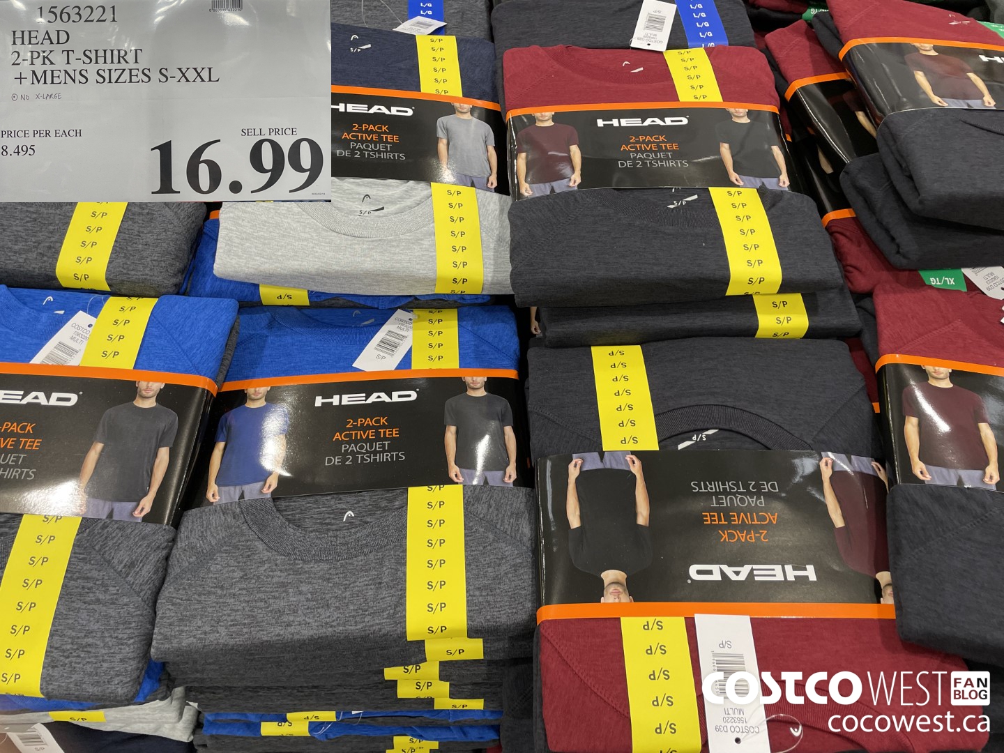 1563221 HEAD 2-PK T-SHIRT MENS SIZES S-XXL $16.99